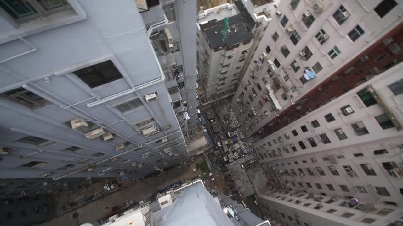 Looking Over Edge of Filthy Skyscraper