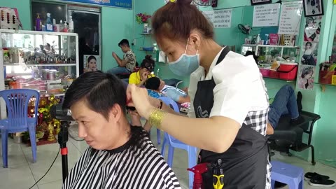 Men's Haircut for Only 1 Dollar - Cheapest Barber Service in the World