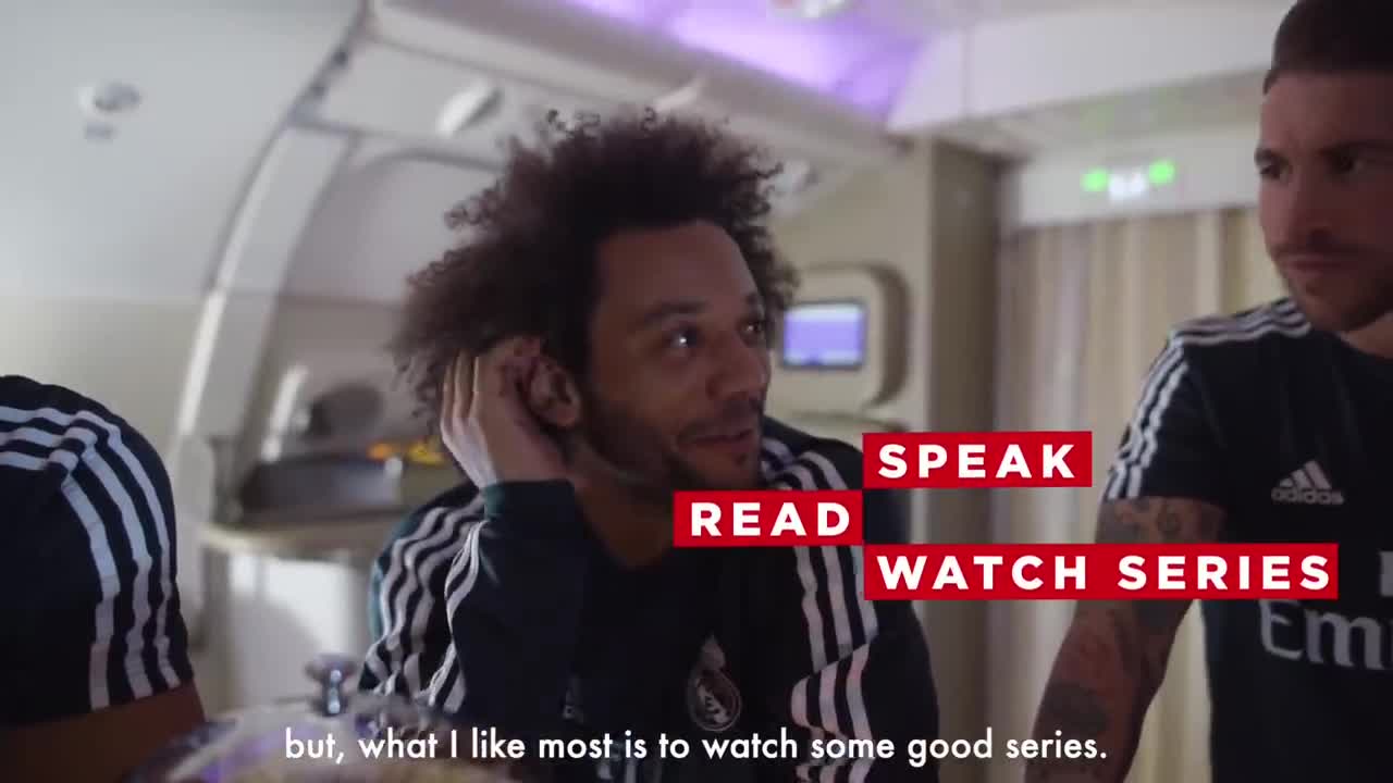 MARCELO, BALE, RAMOS and their teammates - FUNNY MOMENTS Emirates A380!.