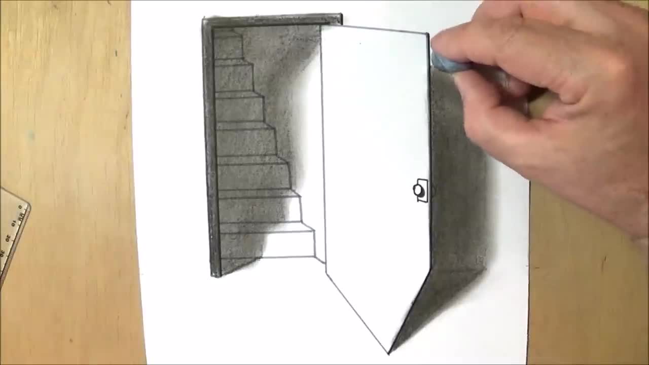 The Door Illusion - Magic Perspective with Pencil