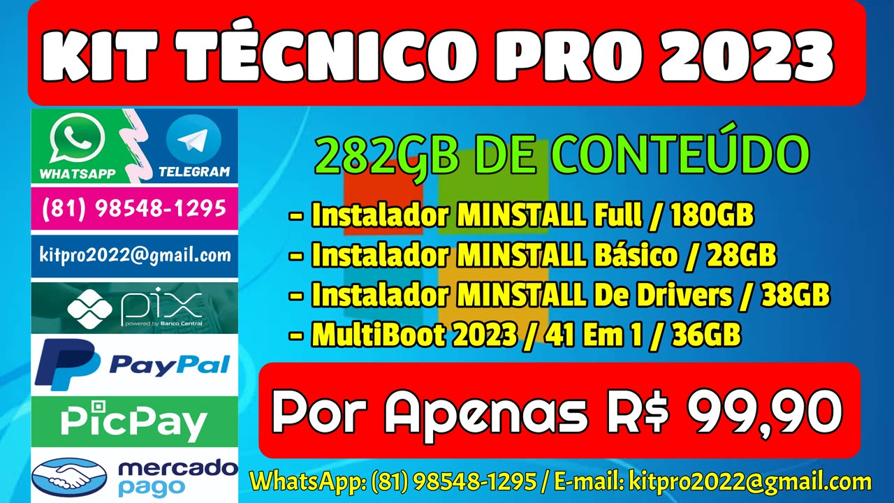 NOVO KIT TÉCNICO PRO 2023 EM PORTUGUÊS + BRINDES (KIT MULTIBOOT)