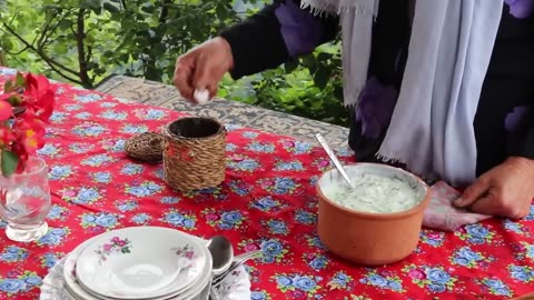 Bake bean pilaf with neck meat