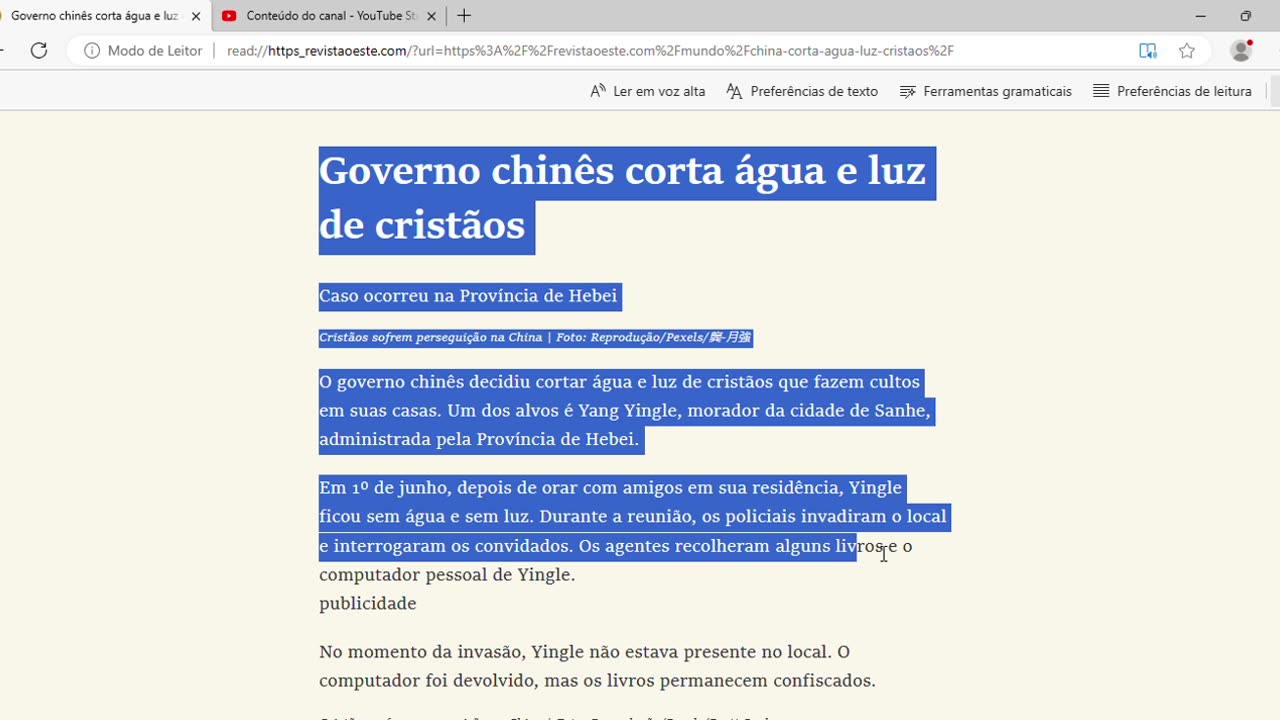 Governo chinês corta água e luz de cristãos