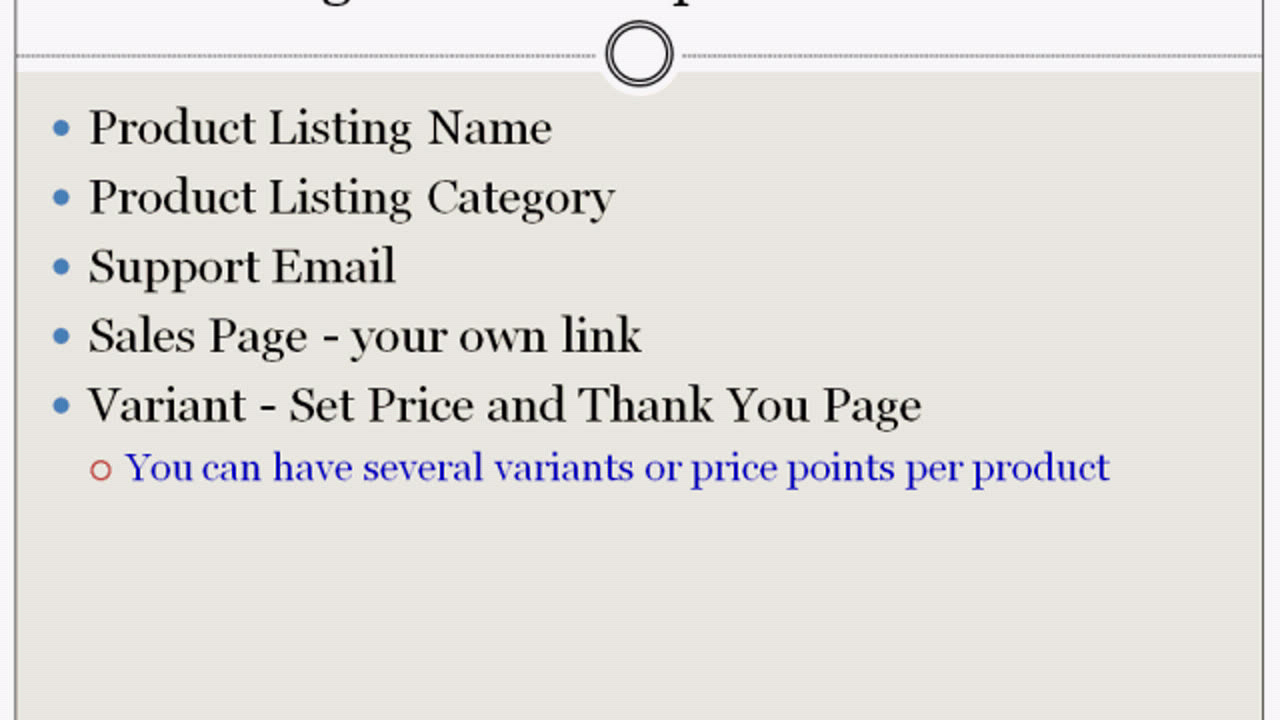 Video #2: Product Vendor Checklist