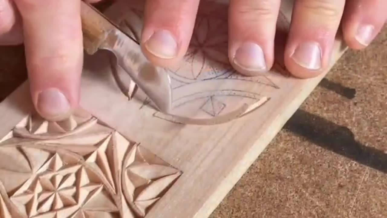 free hand wood carving