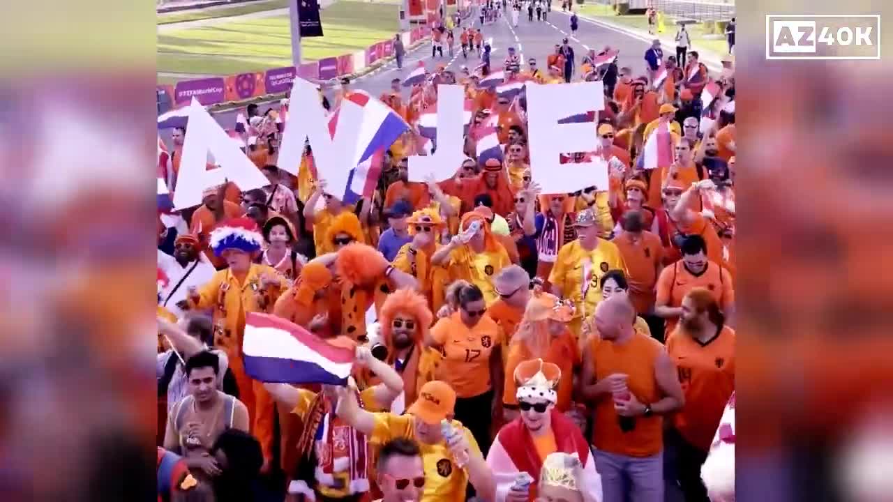 Netherlands Fans Celebrating 3-1 Win Over USA & Qualification to World Cup Quarter Finals