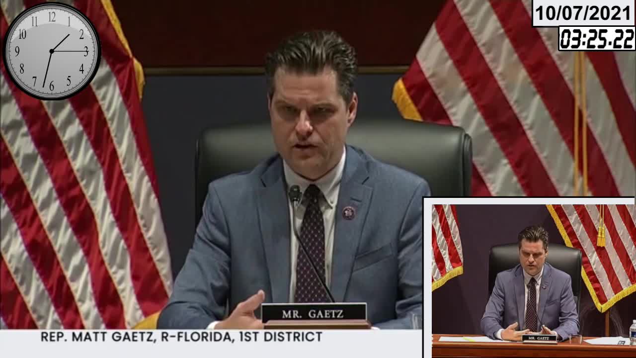 Rep Matt Gaetz destroys A.G. Garland on FBI memo * 10-07-2021