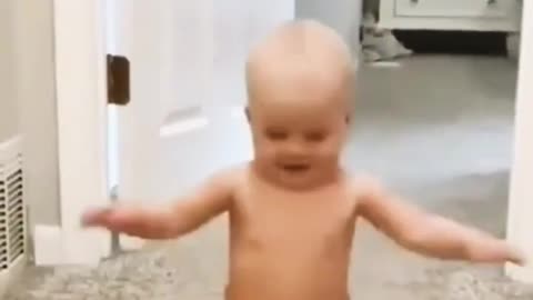 Funny Baby Jumping and Bouncing Walk