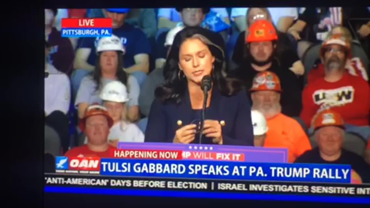 🦅 OAN rally Pittsburg Pennsylvania governor Sarah huckabee sanders & Tulsi gabbord