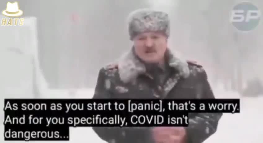 Belarus president says COVID isn't dangerous, it's a "sickness in the head",