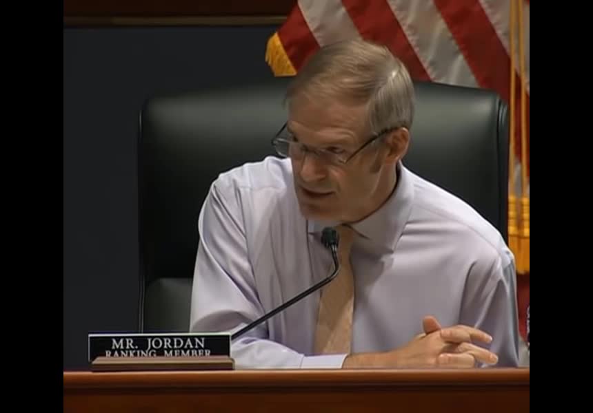 'Americans Fear Their Government’: Jim Jordan Blasts AG Garland