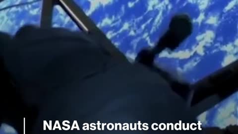 NASA astronauts conduct spacewalk outside the International Space Station