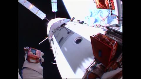 Space Station Crew Conducts Spacewalk