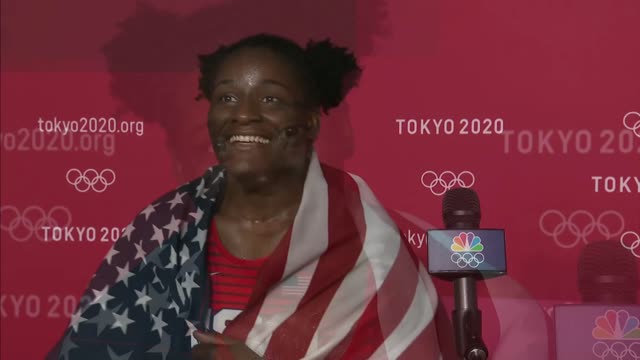 Tamyra Mensah-Stock Wins Wrestling Gold and Loves the USA!!!