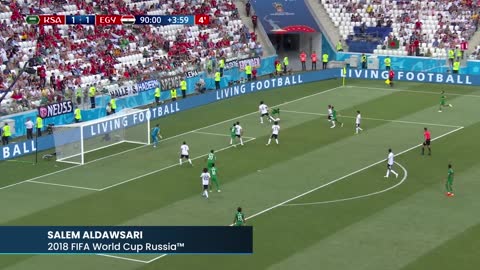 All of Saudi Arabia's goals at the FIFA World Cup