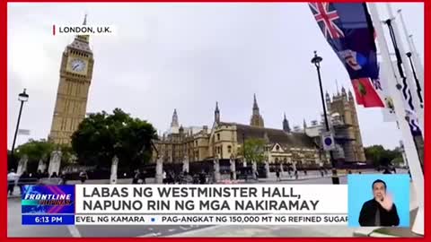 Mga nakikiamay sapagpanaw ni Queen Elizabeth Il, tuloy ang pagdagsa sa labas ngBuckingham Palace