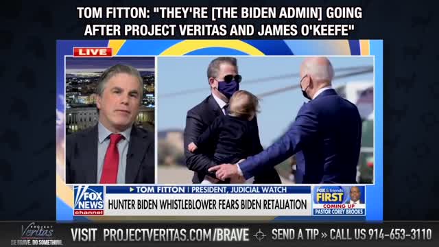 Judicial Watch/Fitton on Fox: Garland DOJ Targeting Project Veritas over Biden Family Member's Diary