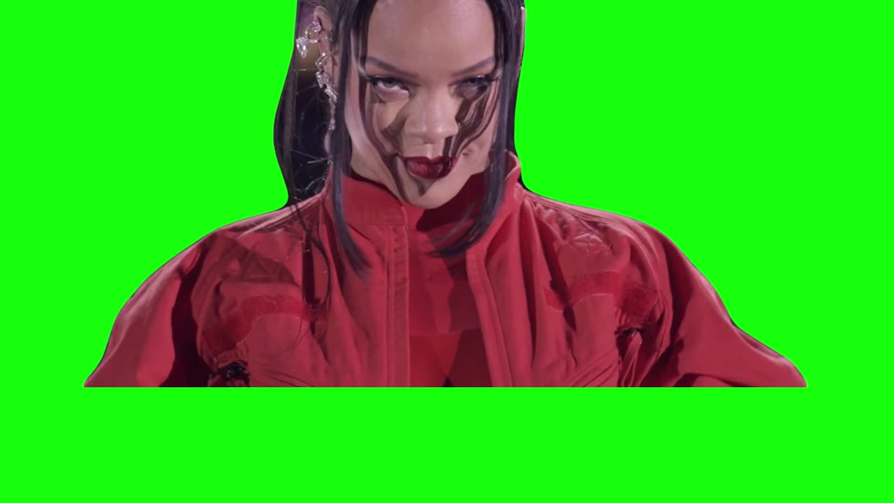 Rihanna Stare, Super Bowl LVII Halftime Show | Green Screen