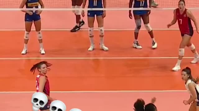 Trying to run away from your problem like… 🤣 #volleyballworld #funny #fail #volleyball