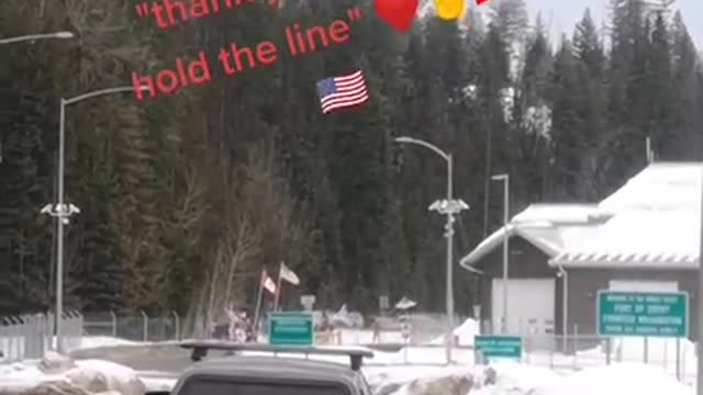 Americans CHEERING on Canada at the border
