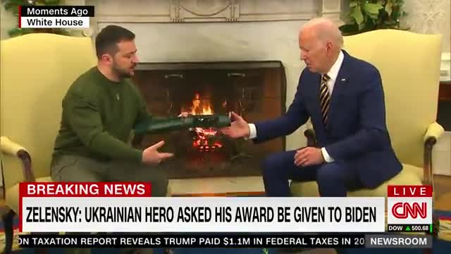 Zelenskyy Thanks Americans For Their Support And Gives Gift To Biden