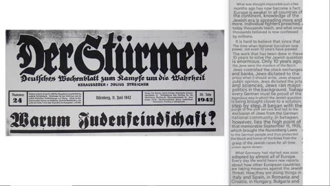 Der Sturmer 1942 - why Europe had to be destroyed by the jews during WW2