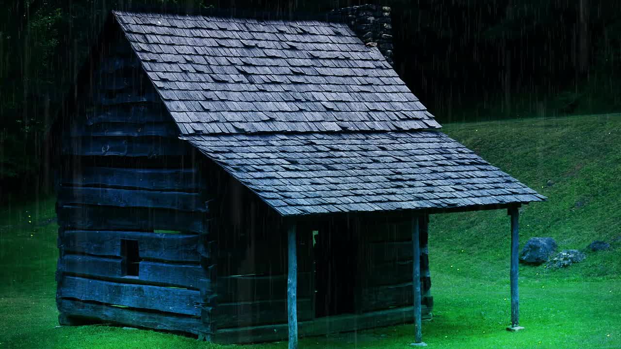 Rain sound to sleep better - Heavy rain sound in the forest at night