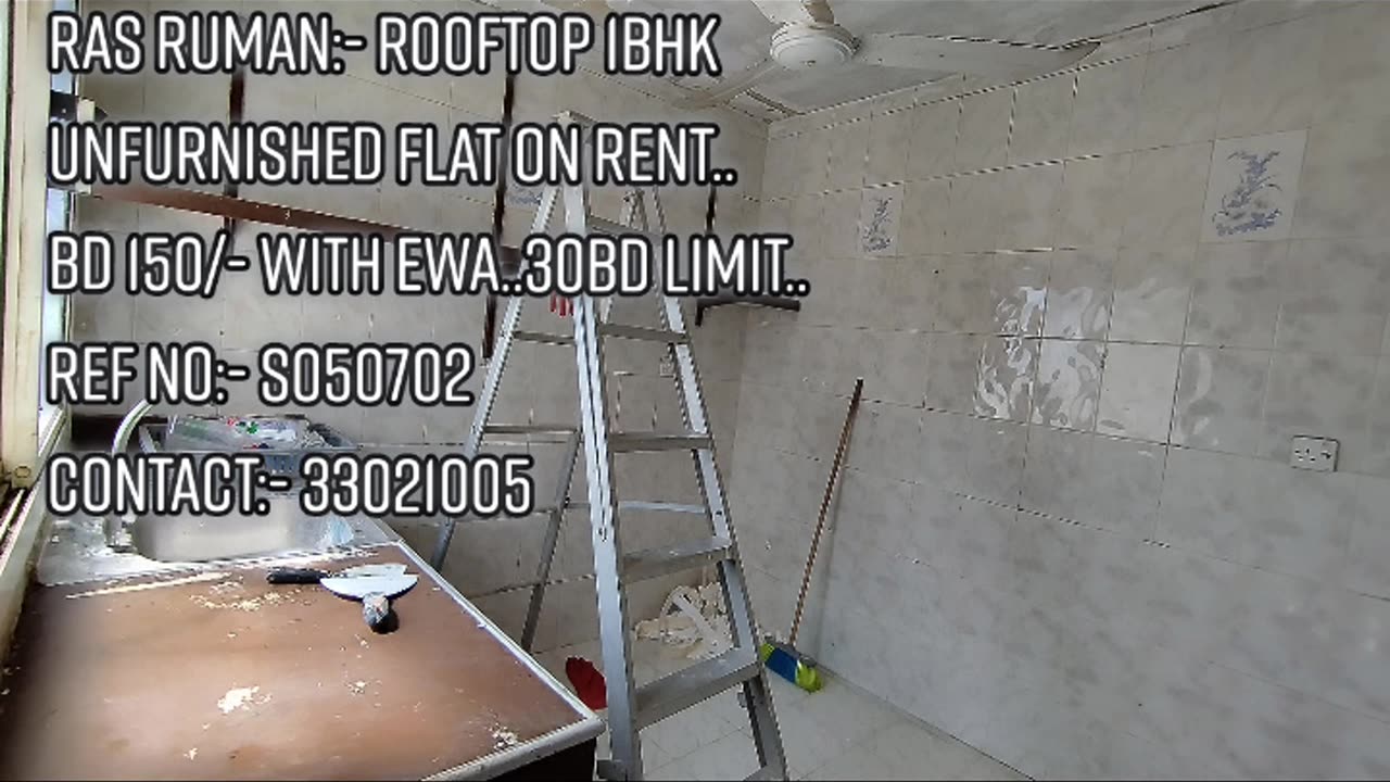 Ras ruman:-1Bhk Flat on Rent with Ewa..
