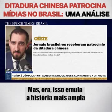 investigações revelaram que importantes jornais brasileiros, incluindo a Folha de São Paulo e a Editora Globo, receberam financiamento da ditadura chinesa ao longo de alguns anos.
