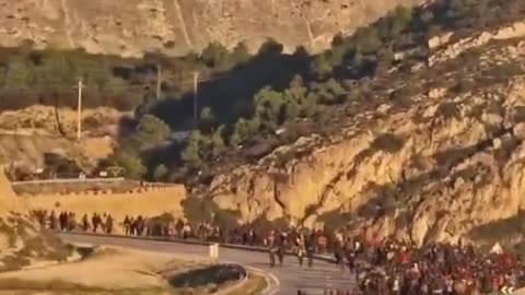 thousands of Muslim African infiltrators invaded the Spanish enclave of Ceuta