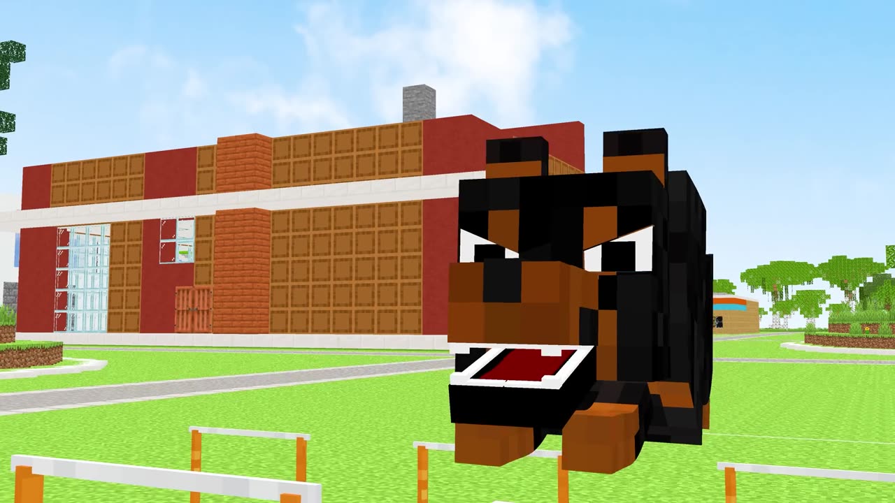 Monster School DAILY LIFE of Smart Dog But Upside Down - Minecraft Animation