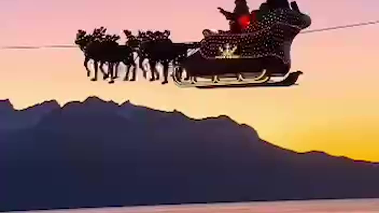 Santa’s sleigh is up up and away