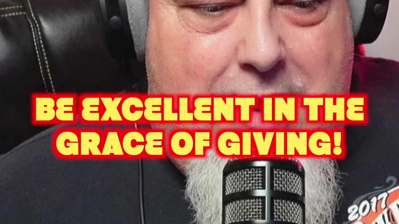 Excel in the grace of giving