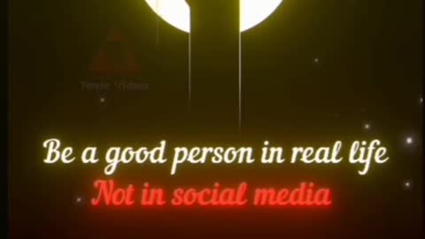 BE A GOOD PERSON.... 😎attitude status