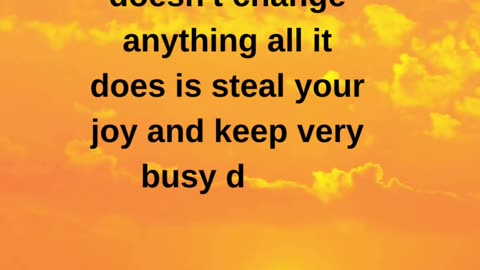 Stop worrying