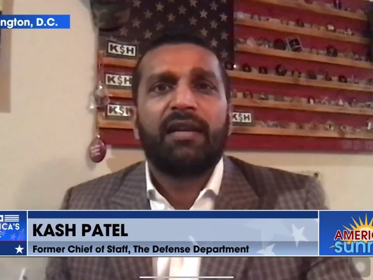 Kash Patel on Real America’s Voice discussing the speaker of the house.