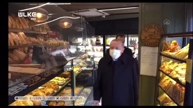 President of Turkey in Local Shop with* No Security