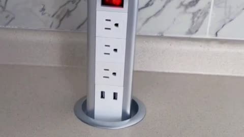 Futurist pop up wireless charging board with adapter charging ports
