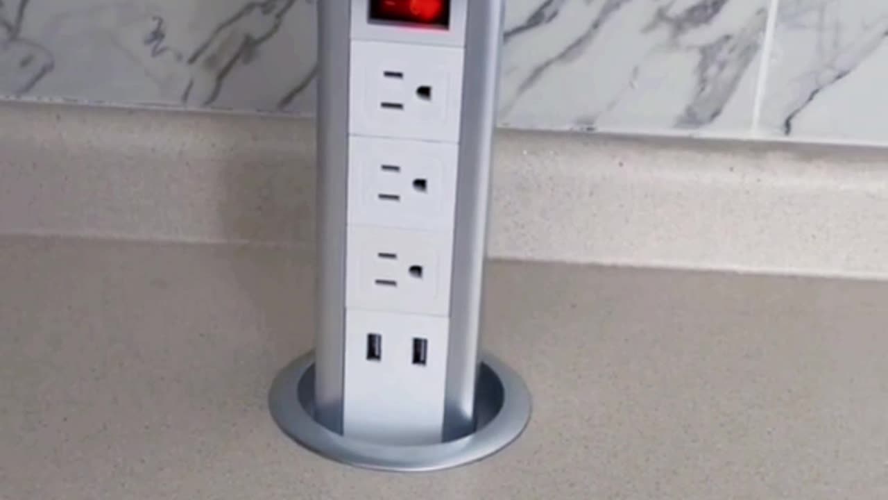Futurist pop up wireless charging board with adapter charging ports