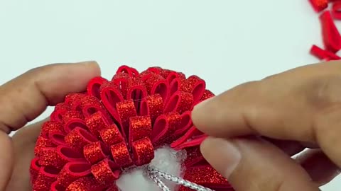 Handmade Christmas ornaments making for home decoration