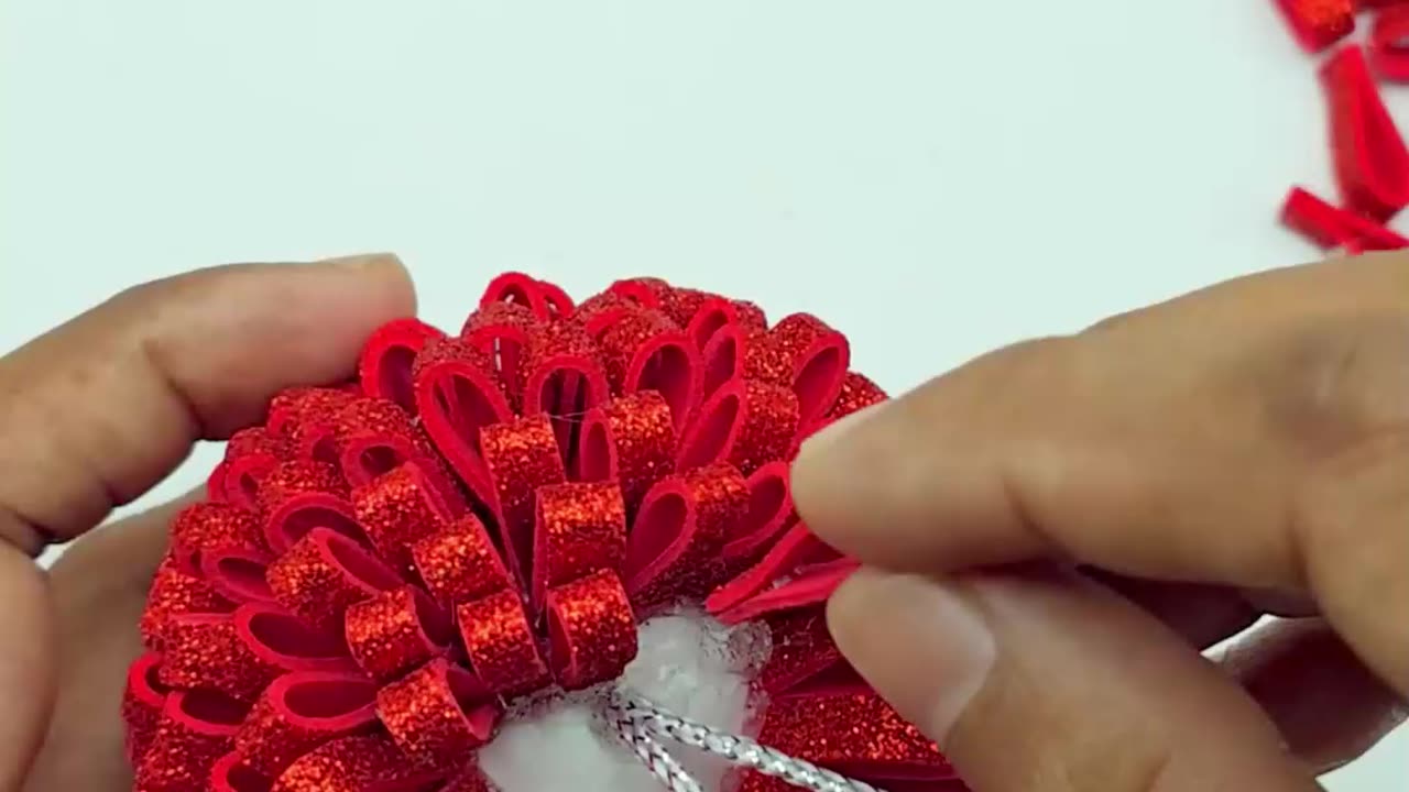 Handmade Christmas ornaments making for home decoration