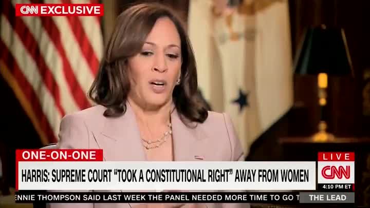 Kamala's Cringe Answer After Roe v. Wade Struck Down