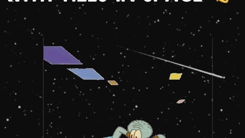 Squidward Is Playing With Tiles In Space 💫