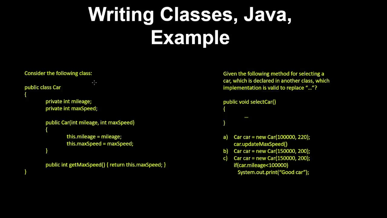 Writing Classes, Java, Example - AP Computer Science A