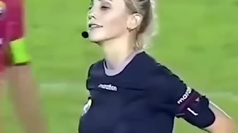 Female referee with swag