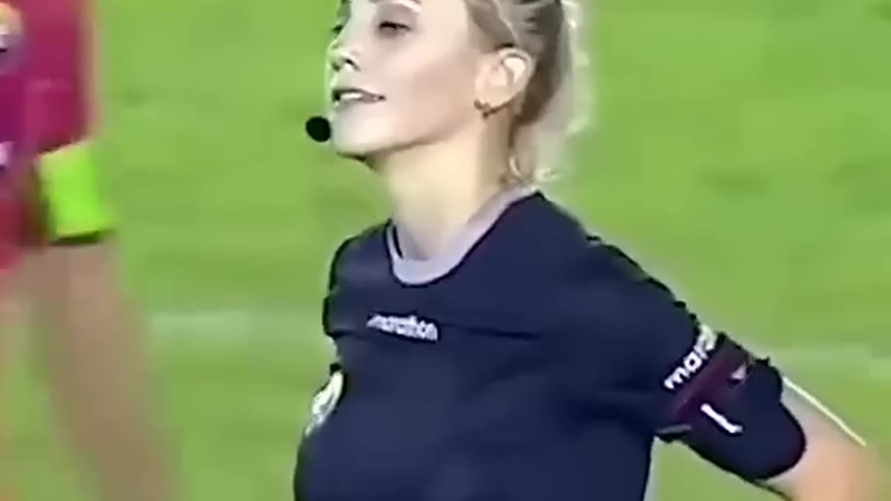 Female referee with swag