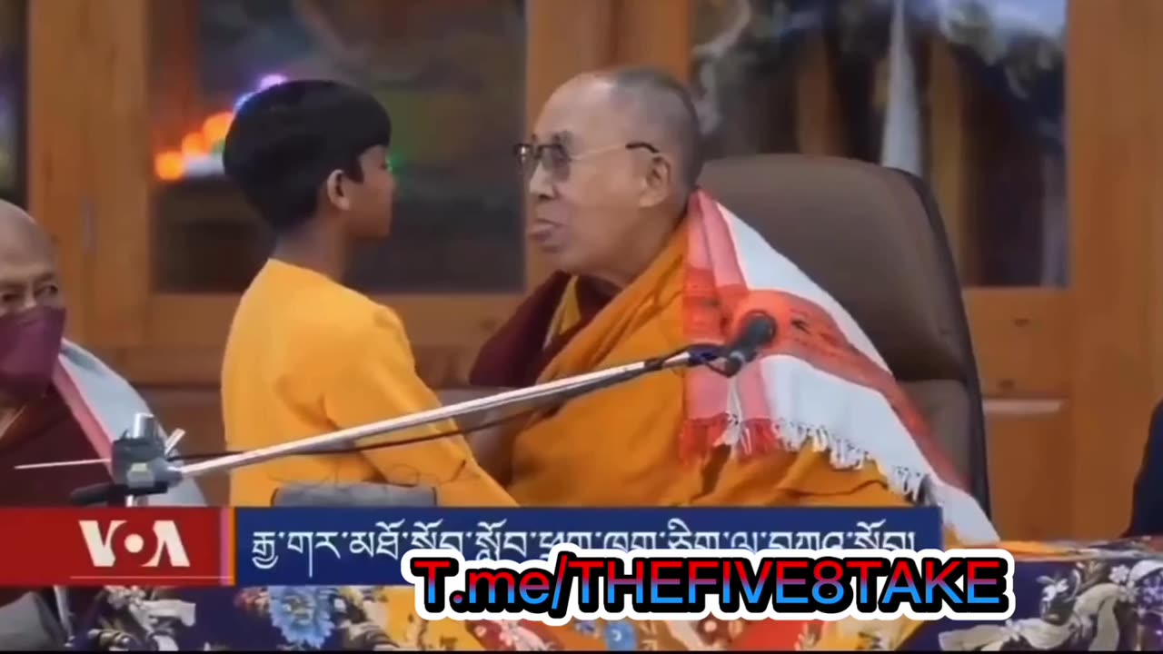 DALAI LAMA TRIES TO GET HIS PEDO ON.