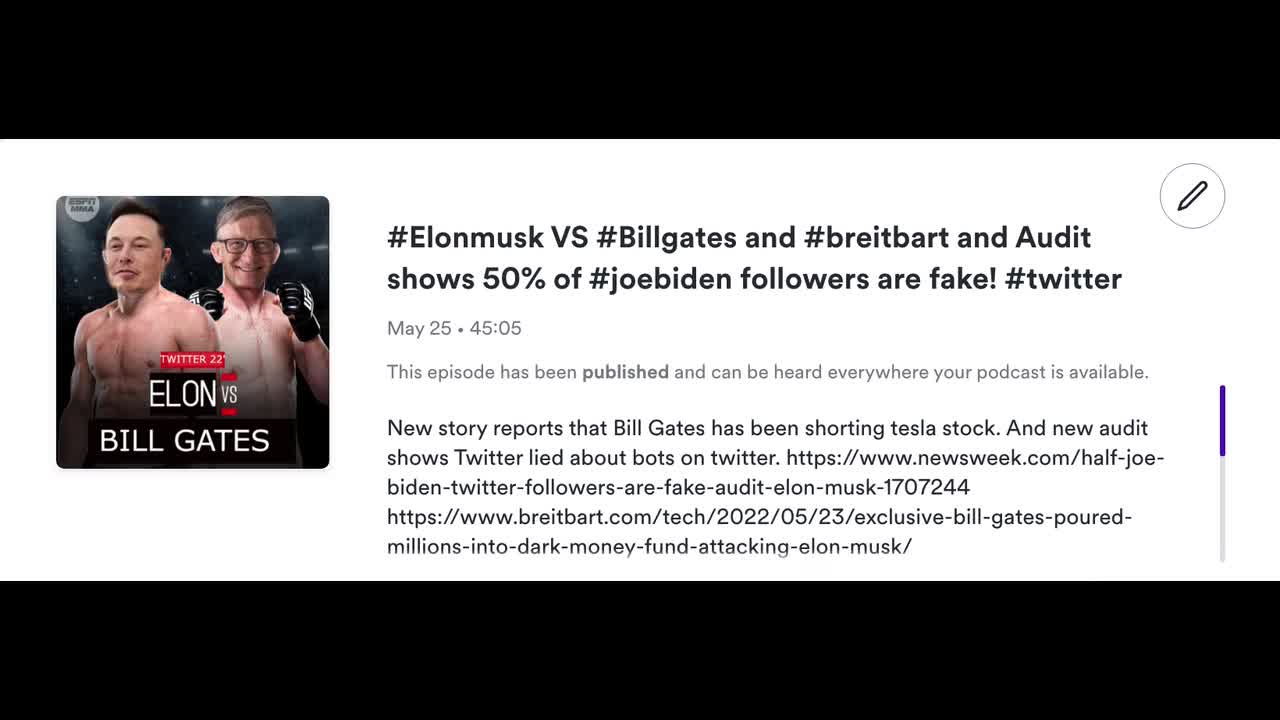 Elon musk VS Bill gates and breitbart and Audit shows 50% of joe biden followers are fake!