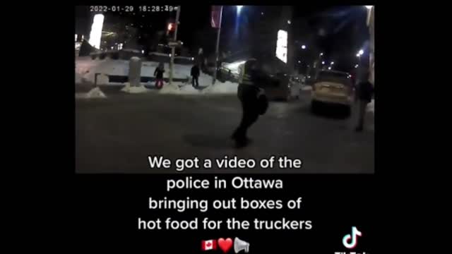 Ottawa Canada Freedom Cops Help Truckers