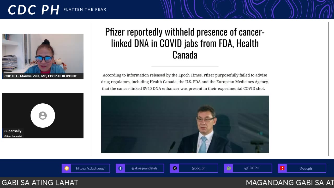 Pfizer reportedly withheld presence of cancer linked DNA in COVID jabs from FDA, Health Canada | CDC PH - 101924